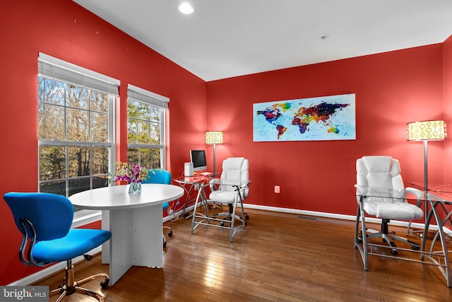 interior space featuring hardwood / wood-style flooring