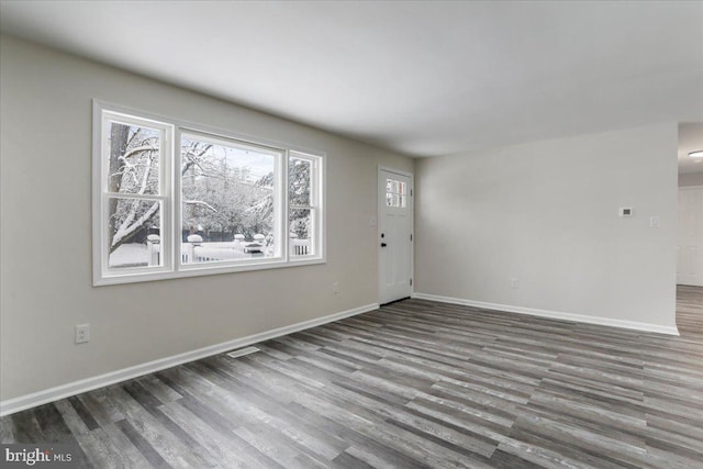 interior space featuring wood-type flooring