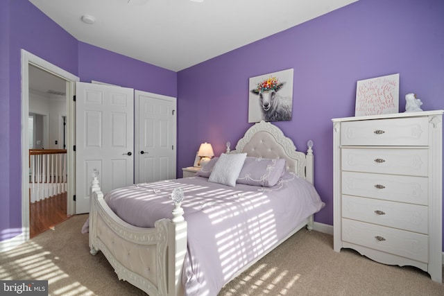 view of carpeted bedroom