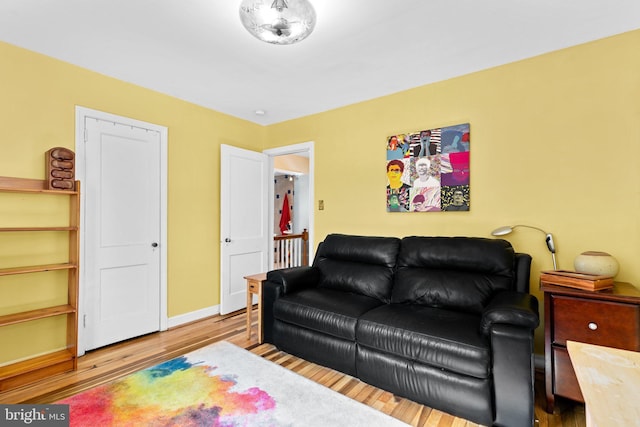 living room featuring hardwood / wood-style flooring