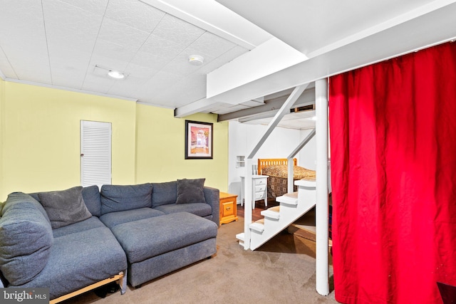 view of carpeted living room