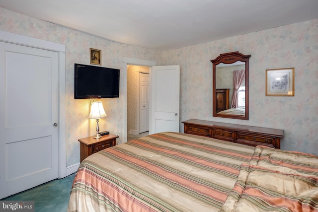 view of carpeted bedroom