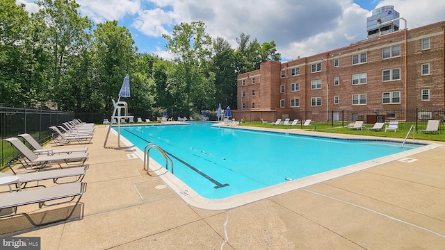 view of pool with a patio