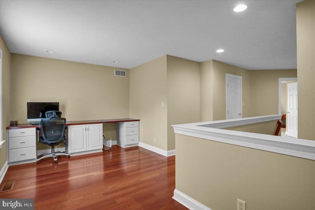 office featuring wood-type flooring