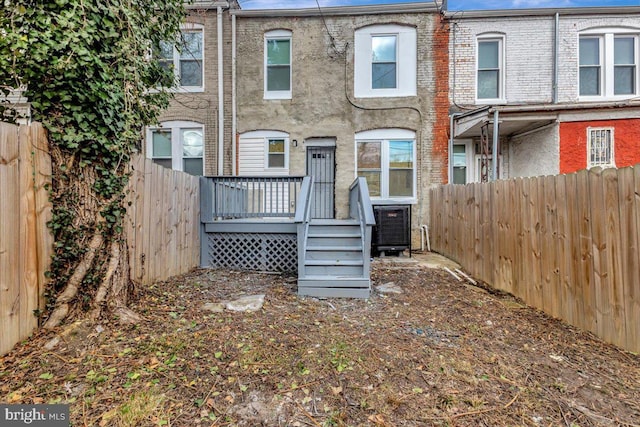 multi unit property featuring central AC and a deck