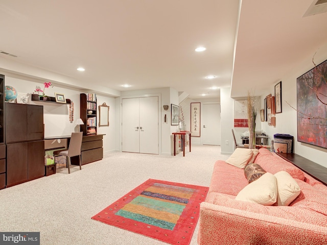 view of carpeted living room