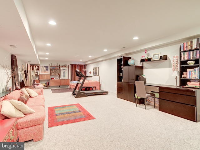 view of carpeted living room