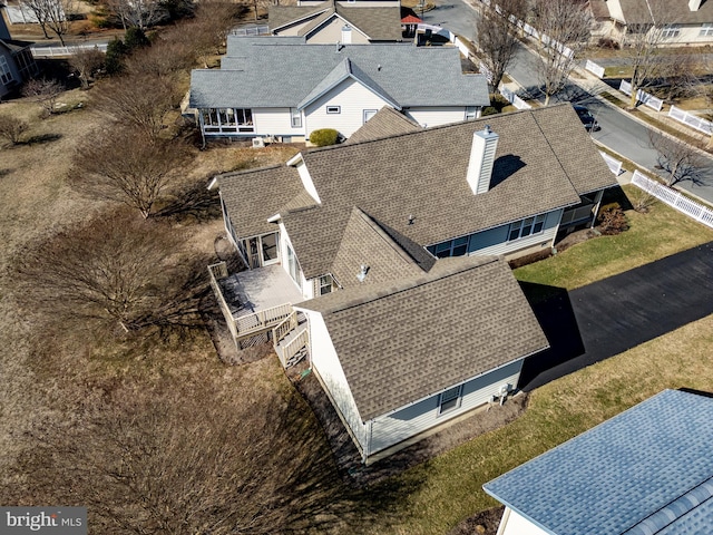 drone / aerial view featuring a residential view