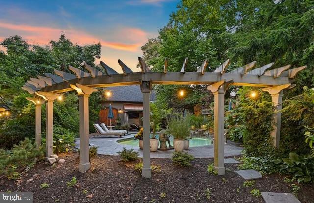 view of patio / terrace with a pergola