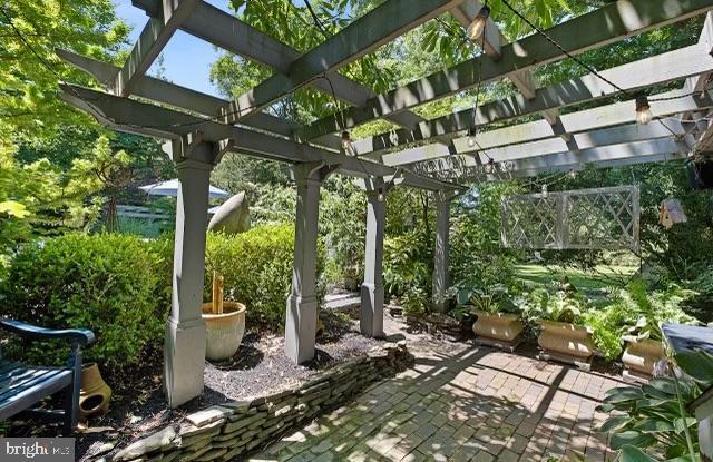 view of patio / terrace with a pergola