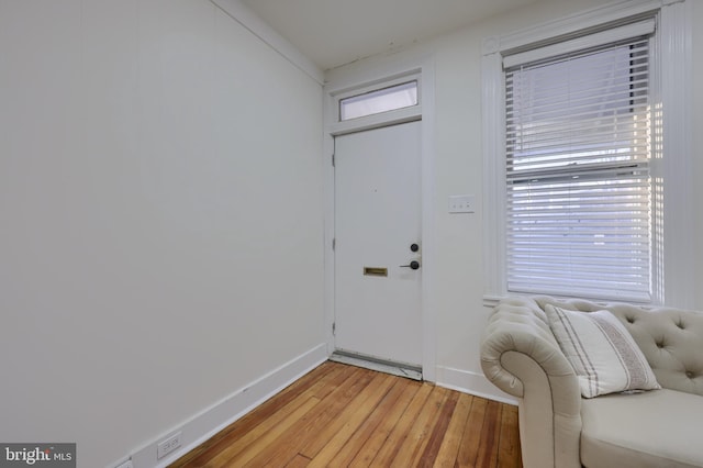 entryway featuring light wood-type flooring