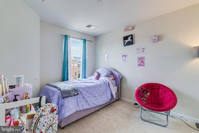 view of carpeted bedroom