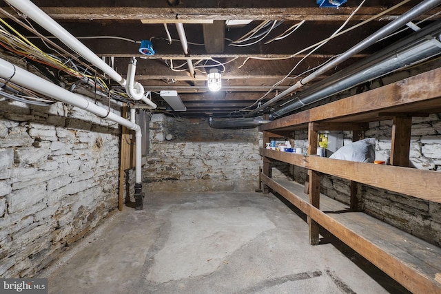 view of basement