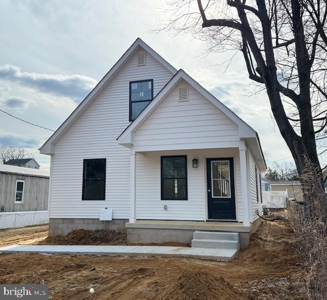 bungalow-style home with a porch