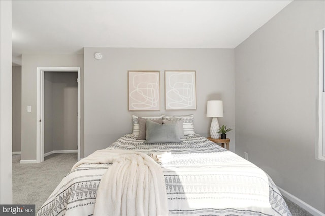 view of carpeted bedroom