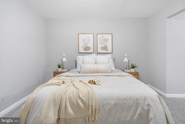 bedroom with carpet floors