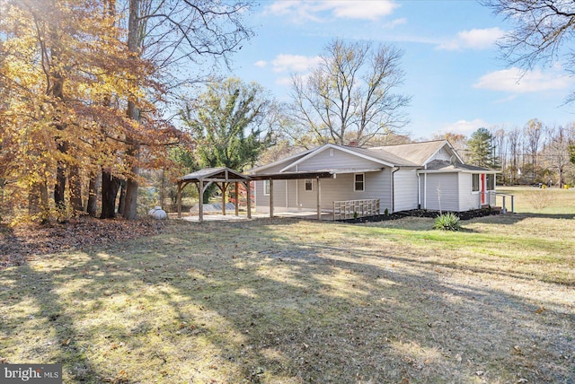 exterior space with a gazebo