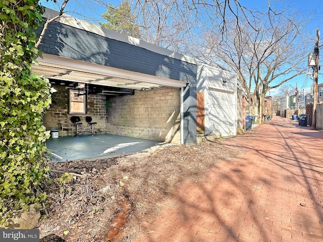 rear view of house with a patio