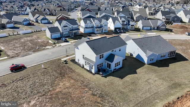 aerial view with a residential view