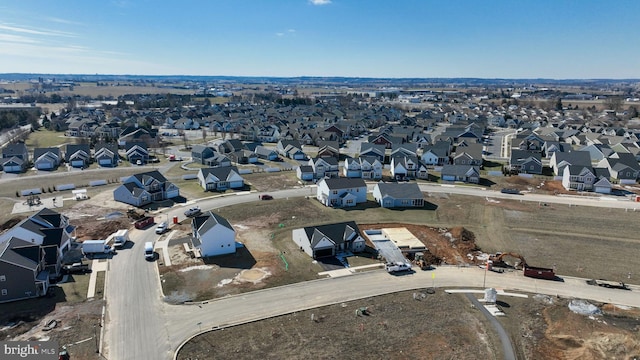 aerial view featuring a residential view