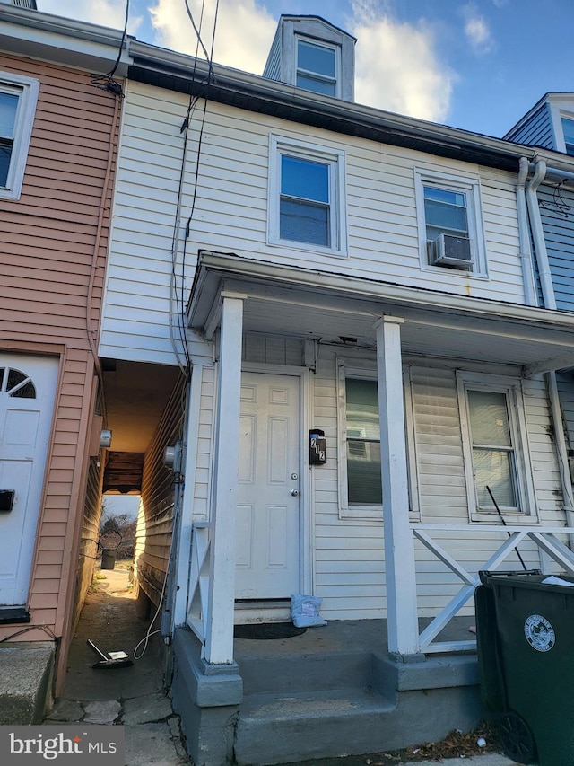 view of front of house with cooling unit