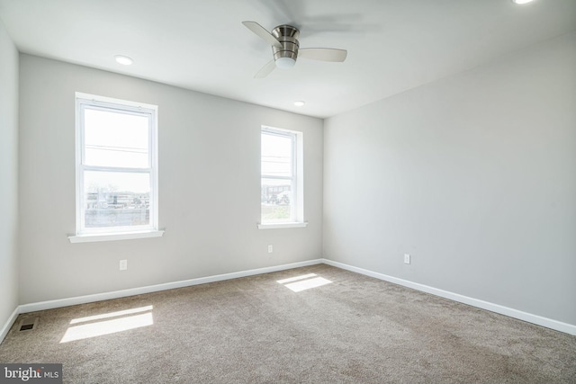 2941 Cecil B Moore Ave, Philadelphia, PA 19121 - unfurnished room featuring a ceiling fan, carpet floors, and recessed lighting