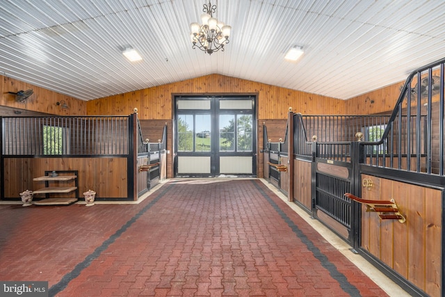 view of horse barn