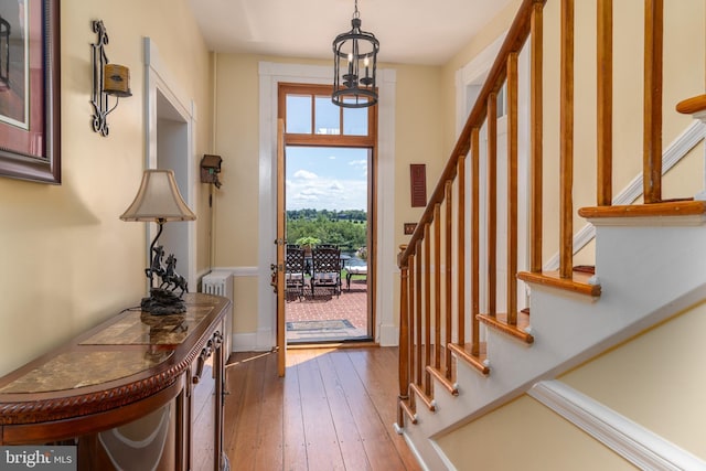 entryway featuring dark hardwood / wood-style floors