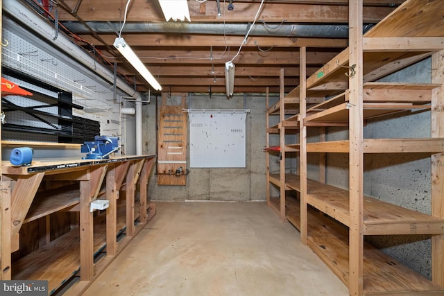 view of storage area