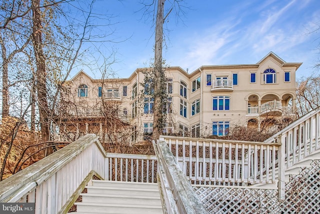 7024 Green Oak Dr, Mclean, VA 22101 - rear view of property featuring stairs