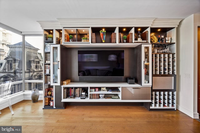 living room featuring hardwood / wood-style flooring