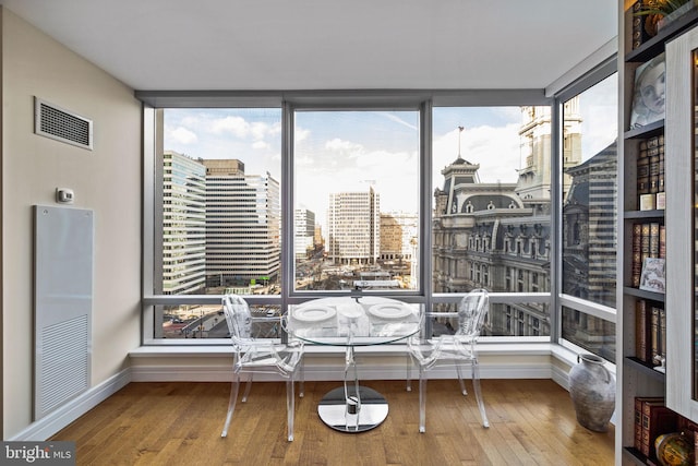 view of sunroom