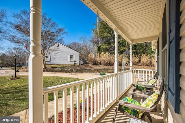 balcony with covered porch