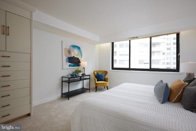 view of carpeted bedroom