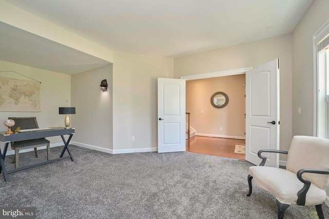 7916 Culloden Crest Ln, Gainesville, VA 20155 - sitting room with carpet and a desk