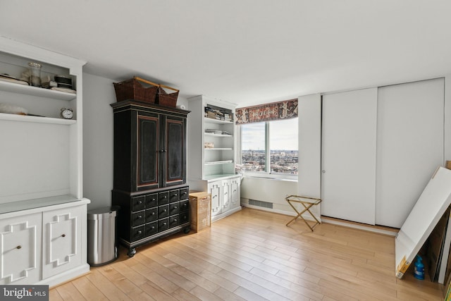 interior space featuring light wood-type flooring