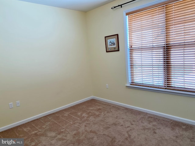 view of carpeted empty room