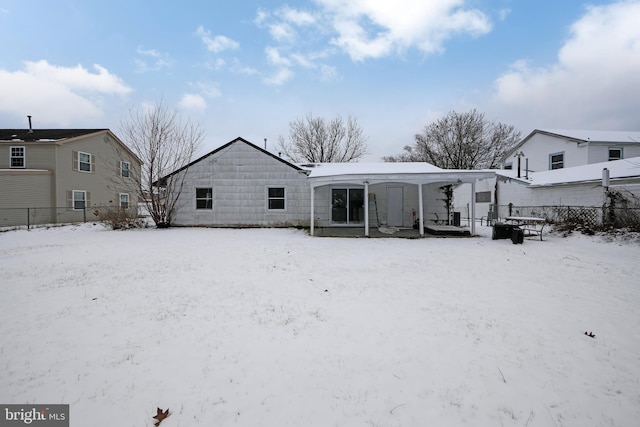 65 Pageant Ln, Willingboro, NJ 08046 - snow covered house featuring fence