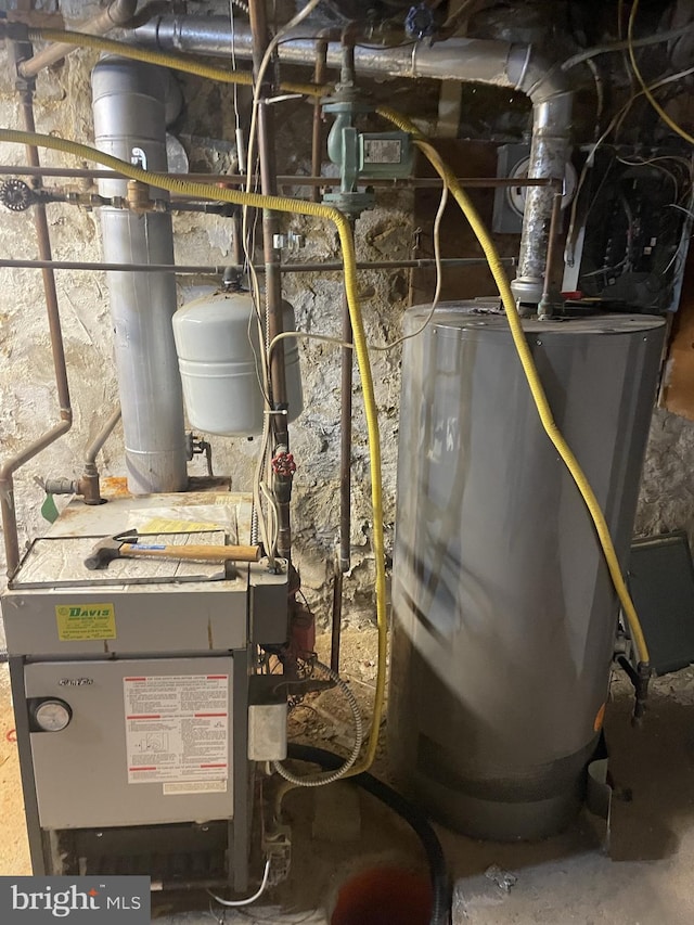 utilities featuring gas water heater