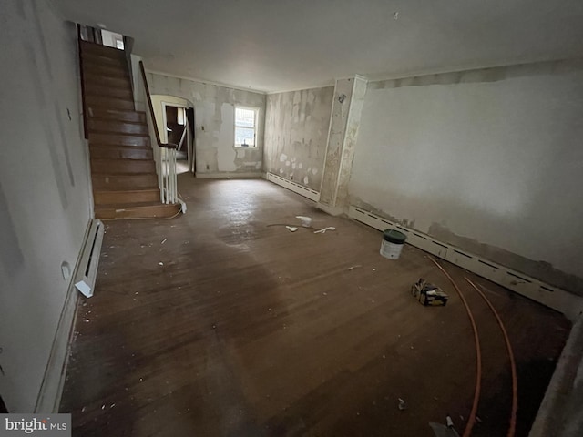 interior space featuring a baseboard radiator