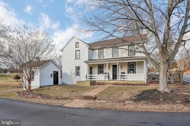 view of front of house with covered porch