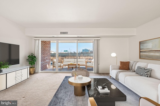 view of carpeted living room