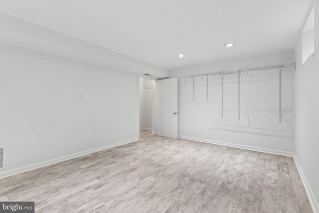 interior space featuring light wood-type flooring