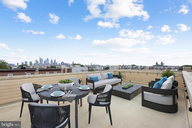 view of patio / terrace featuring an outdoor hangout area