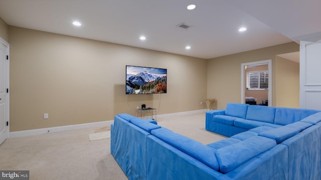 view of carpeted living room