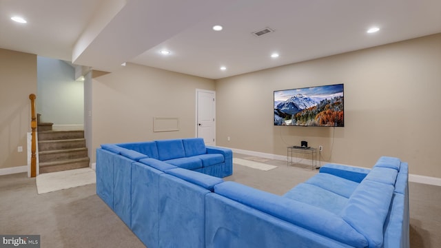 view of carpeted living room