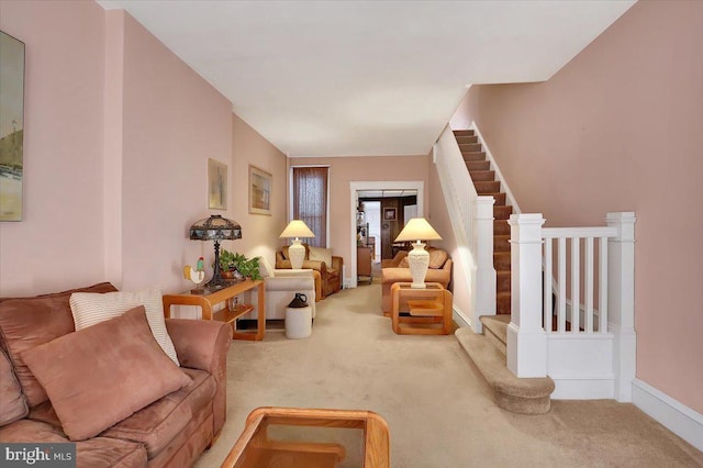 view of carpeted living room