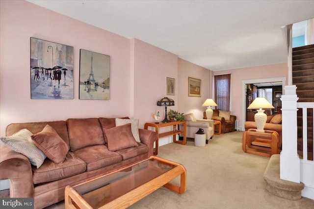 view of carpeted living room