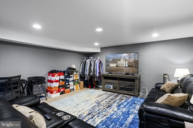 view of carpeted living room