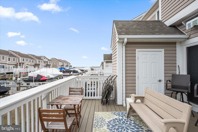 deck featuring a residential view